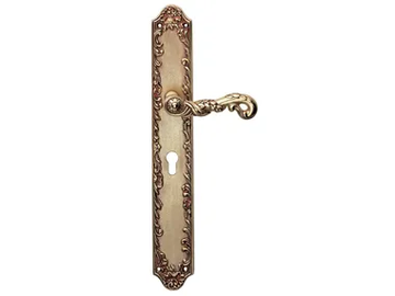 POESIA - Chromed brass door handle on back plate by LINEA CALI' - view 2